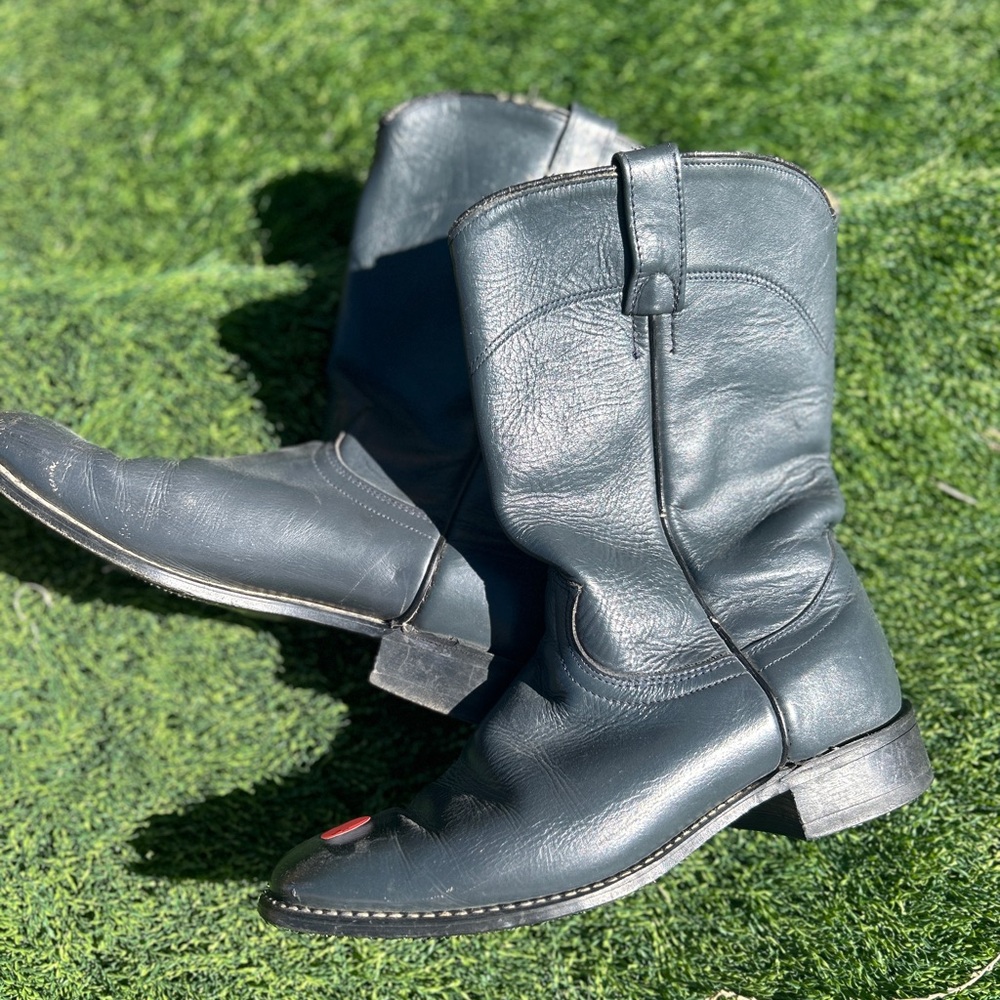 Vintage Blue Women's Heeled Boots
